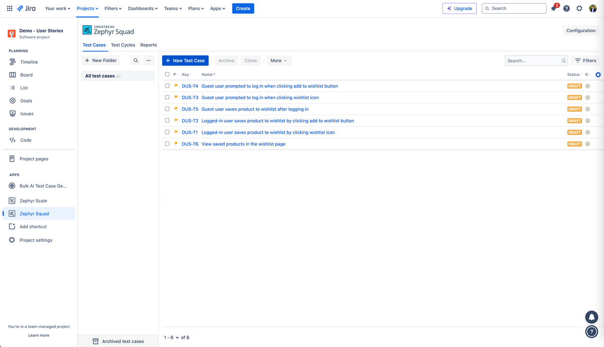 AI Test Case Generator for Jira with Zephyr Integration